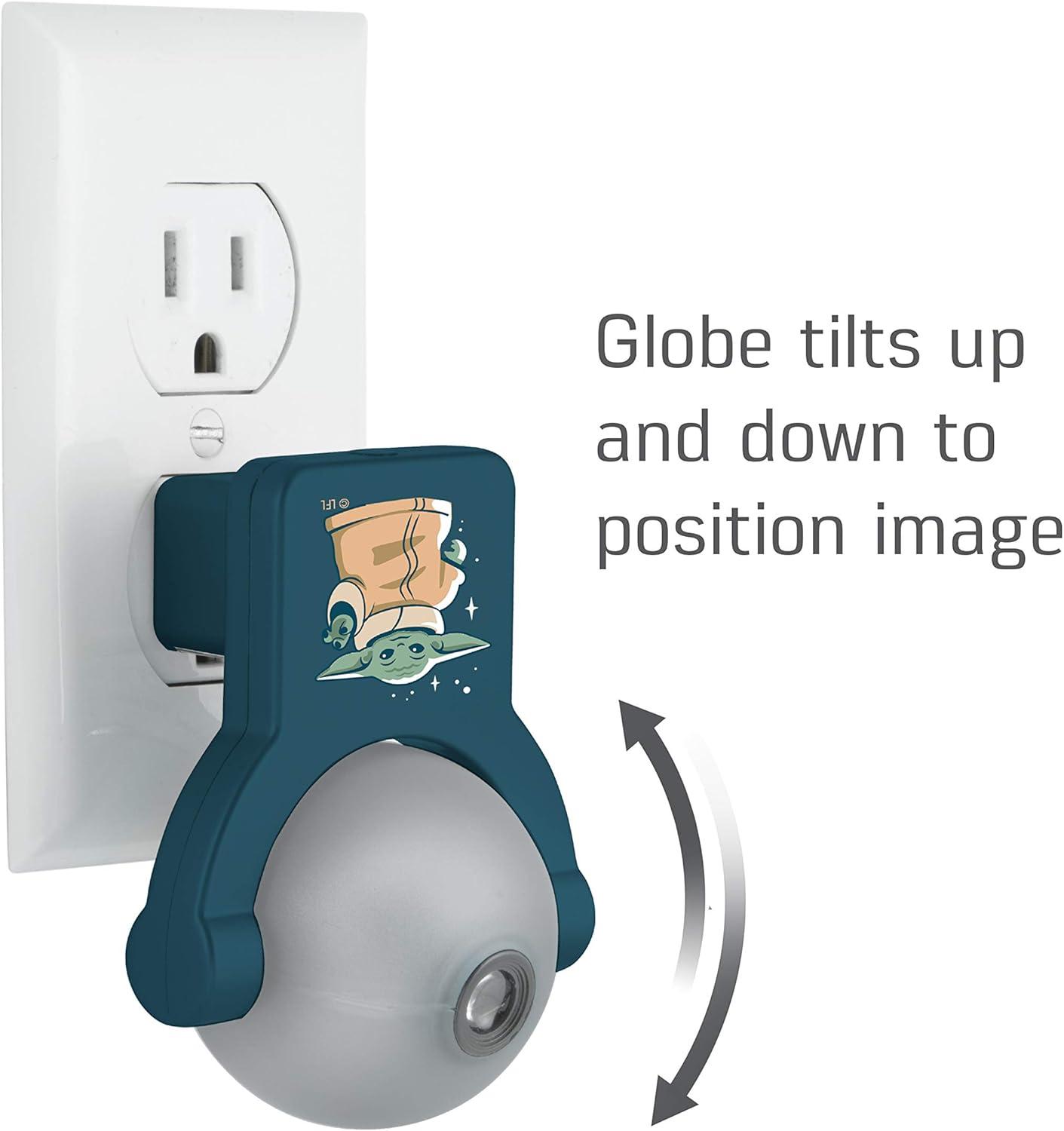 imageProjectables Child LED Night Light Plugin Dusk to Dawn Star Wars Mandalorian ULListed Image on Ceiling Wall or Floor Ideal for Bedroom Nursery 53814