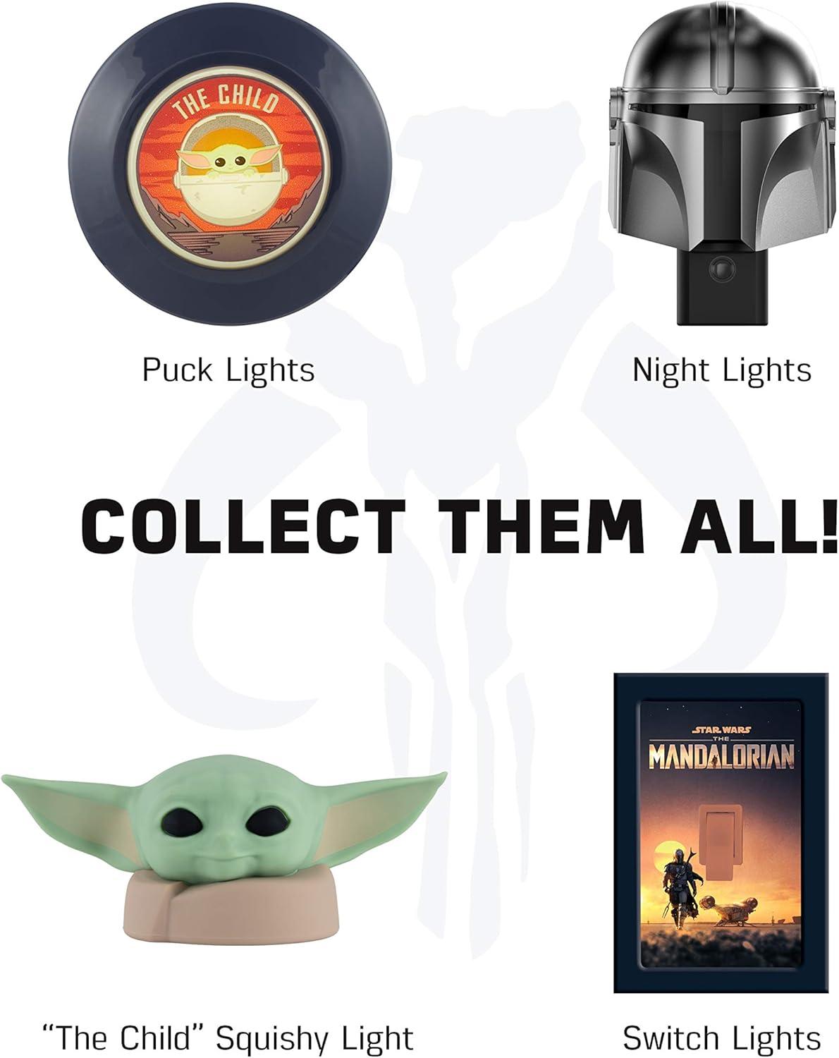 imageProjectables Child LED Night Light Plugin Dusk to Dawn Star Wars Mandalorian ULListed Image on Ceiling Wall or Floor Ideal for Bedroom Nursery 53814