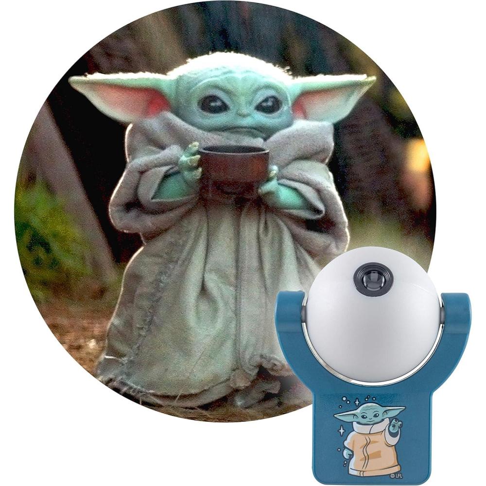 imageProjectables Child LED Night Light Plugin Dusk to Dawn Star Wars Mandalorian ULListed Image on Ceiling Wall or Floor Ideal for Bedroom Nursery 53814