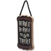 imageDisney Star Wars Baby Yoda No Tricks All Treats Halloween Hanging Wood Wall Decor  Cute Baby Yoda Halloween SignBlack