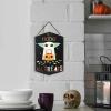 imageDisney Star Wars Baby Yoda No Tricks All Treats Halloween Hanging Wood Wall Decor  Cute Baby Yoda Halloween SignBlackGreen