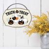imageDisney Star Wars Baby Yoda No Tricks All Treats Halloween Hanging Wood Wall Decor  Cute Baby Yoda Halloween SignCream