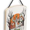 imageDisney Star Wars Baby Yoda No Tricks All Treats Halloween Hanging Wood Wall Decor  Cute Baby Yoda Halloween SignCreamBlack