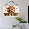 imageDisney Star Wars Baby Yoda No Tricks All Treats Halloween Hanging Wood Wall Decor  Cute Baby Yoda Halloween SignOrangeGreen