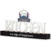 imageDisney Star Wars Baby Yoda Welcome Tabletop Decor  May the Force Be With You Metal Baby Yoda Decoration on Black Wood BaseBlackBlue