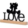 imageDisney Star Wars Baby Yoda Welcome Tabletop Decor  May the Force Be With You Metal Baby Yoda Decoration on Black Wood BaseBlackBrown