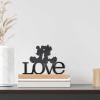 imageDisney Star Wars Baby Yoda Welcome Tabletop Decor  May the Force Be With You Metal Baby Yoda Decoration on Black Wood BaseBlackBrown