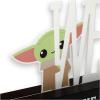 imageDisney Star Wars Baby Yoda Welcome Tabletop Decor  May the Force Be With You Metal Baby Yoda Decoration on Black Wood BaseBlackGreen