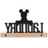 imageDisney Star Wars Baby Yoda Welcome Tabletop Decor  May the Force Be With You Metal Baby Yoda Decoration on Black Wood BaseBlackRed