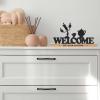 imageDisney Star Wars Baby Yoda Welcome Tabletop Decor  May the Force Be With You Metal Baby Yoda Decoration on Black Wood BaseBrown