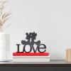 imageDisney Star Wars Baby Yoda Welcome Tabletop Decor  May the Force Be With You Metal Baby Yoda Decoration on Black Wood BaseRedBlack