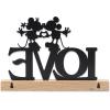 imageDisney Star Wars Baby Yoda Welcome Tabletop Decor  May the Force Be With You Metal Baby Yoda Decoration on Black Wood BaseTanBlack