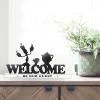 imageDisney Star Wars Baby Yoda Welcome Tabletop Decor  May the Force Be With You Metal Baby Yoda Decoration on Black Wood BaseWhiteBlack