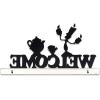 imageDisney Star Wars Baby Yoda Welcome Tabletop Decor  May the Force Be With You Metal Baby Yoda Decoration on Black Wood BaseWhiteBlack
