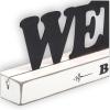imageDisney Star Wars Baby Yoda Welcome Tabletop Decor  May the Force Be With You Metal Baby Yoda Decoration on Black Wood BaseWhiteBlack