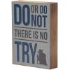 imageDisney Star Wars Do Or Do Not Yoda Wood Wall Decor  Yoda Quote Decoration for Home Office or ClassroomGrayBlue