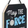 imageDisney Star Wars Rebel Alliance Wood Wall Decor  Pretty Fly for a Jedi Hanging Sign  Funny Star Wars DecorationBlackBlue