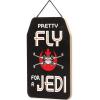imageDisney Star Wars Rebel Alliance Wood Wall Decor  Pretty Fly for a Jedi Hanging Sign  Funny Star Wars DecorationRed