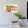 imageDisney Star Wars The Mandalorian Baby Yoda Cutest in the Galaxy Hanging Wood Wall Decor  Grogu The Child