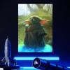 imageDisplate Official Star Wars Metal Poster Magnetic Mounting Included Licensed Artwork Modern Wall Decor Mandalorian Season 2 Baby Poster 45 cm x 32 cmBaby