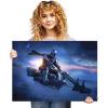 imageDisplate Official Star Wars Metal Poster Magnetic Mounting Included Licensed Artwork Modern Wall Decor Mandalorian Season 2 Baby Poster 45 cm x 32 cmDin Djarin With Grogu