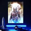 imageDisplate Official Star Wars Metal Poster Magnetic Mounting Included Licensed Artwork Modern Wall Decor Mandalorian Season 2 Baby Poster 45 cm x 32 cmMando