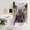 imageDisplate Official Star Wars Metal Poster Magnetic Mounting Included Licensed Artwork Modern Wall Decor Mandalorian Season 2 Baby Poster 45 cm x 32 cmMando