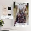 imageDisplate Official Star Wars Metal Poster Magnetic Mounting Included Licensed Artwork Modern Wall Decor Mandalorian Season 2 Baby Poster 45 cm x 32 cmMando