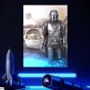 imageDisplate Official Star Wars Metal Poster Magnetic Mounting Included Licensed Artwork Modern Wall Decor Mandalorian Season 2 Baby Poster 45 cm x 32 cmThem