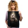 imageDisplate Official Star Wars Metal Poster Magnetic Mounting Included Licensed Artwork Modern Wall Decor Mandalorian Season 2 Baby Poster 45 cm x 32 cmThe Man