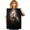 imageDisplate Official Star Wars Metal Poster Magnetic Mounting Included Licensed Artwork Modern Wall Decor Mandalorian Season 2 Baby Poster 45 cm x 32 cmThe Man