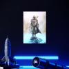 imageDisplate Official Star Wars Metal Poster Magnetic Mounting Included Licensed Artwork Modern Wall Decor Mandalorian Season 2 Baby Poster 45 cm x 32 cmblaster