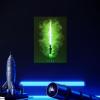 imageDisplate Official Star Wars Metal Poster Magnetic Mounting Included Licensed Artwork Modern Wall Decor Star Wars Lightsabers Darksaber Poster 45 cm x 32 cmYoda