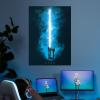 imageDisplate Official Star Wars Metal Poster Magnetic Mounting Included Licensed Artwork Modern Wall Decor Star Wars Lightsabers Darksaber Poster 45 cm x 32 cmEzra