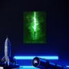 imageDisplate Official Star Wars Metal Poster Magnetic Mounting Included Licensed Artwork Modern Wall Decor Star Wars Lightsabers Darksaber Poster 45 cm x 32 cmQuiGon