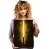 imageDisplate Official Star Wars Metal Poster Magnetic Mounting Included Licensed Artwork Modern Wall Decor Star Wars Lightsabers Darksaber Poster 45 cm x 32 cmRey