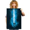 imageDisplate Official Star Wars Metal Poster Magnetic Mounting Included Licensed Artwork Modern Wall Decor Star Wars Lightsabers Darksaber Poster 45 cm x 32 cmEzra
