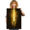 imageDisplate Official Star Wars Metal Poster Magnetic Mounting Included Licensed Artwork Modern Wall Decor Star Wars Lightsabers Darksaber Poster 45 cm x 32 cmRey