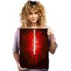 imageDisplate Official Star Wars Metal Poster Magnetic Mounting Included Licensed Artwork Modern Wall Decor Star Wars Lightsabers Darksaber Poster 45 cm x 32 cmDarth Vader