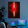 imageDisplate Official Star Wars Metal Poster Magnetic Mounting Included Licensed Artwork Modern Wall Decor Star Wars Lightsabers Darksaber Poster 45 cm x 32 cmDarth Maul