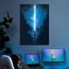 imageDisplate Official Star Wars Metal Poster Magnetic Mounting Included Licensed Artwork Modern Wall Decor Star Wars Lightsabers Darksaber Poster 45 cm x 32 cmAnakin