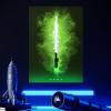 imageDisplate Official Star Wars Metal Poster Magnetic Mounting Included Licensed Artwork Modern Wall Decor Star Wars Lightsabers Darksaber Poster 45 cm x 32 cmYoda
