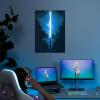 imageDisplate Official Star Wars Metal Poster Magnetic Mounting Included Licensed Artwork Modern Wall Decor Star Wars Lightsabers Darksaber Poster 45 cm x 32 cmAnakin