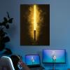 imageDisplate Official Star Wars Metal Poster Magnetic Mounting Included Licensed Artwork Modern Wall Decor Star Wars Lightsabers Darksaber Poster 45 cm x 32 cmRey