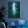 imageDisplate Official Star Wars Metal Poster Magnetic Mounting Included Licensed Artwork Modern Wall Decor Star Wars Lightsabers Darksaber Poster 45 cm x 32 cmObiWan