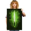 imageDisplate Official Star Wars Metal Poster Magnetic Mounting Included Licensed Artwork Modern Wall Decor Star Wars Lightsabers Darksaber Poster 45 cm x 32 cmYoda