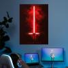 imageDisplate Official Star Wars Metal Poster Magnetic Mounting Included Licensed Artwork Modern Wall Decor Star Wars Lightsabers Darksaber Poster 45 cm x 32 cmKylo Ren