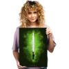 imageDisplate Official Star Wars Metal Poster Magnetic Mounting Included Licensed Artwork Modern Wall Decor Star Wars Lightsabers Darksaber Poster 45 cm x 32 cmYoda