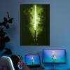 imageDisplate Official Star Wars Metal Poster Magnetic Mounting Included Licensed Artwork Modern Wall Decor Star Wars Lightsabers Darksaber Poster 45 cm x 32 cmLuke