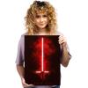 imageDisplate Official Star Wars Metal Poster Magnetic Mounting Included Licensed Artwork Modern Wall Decor Star Wars Lightsabers Darksaber Poster 45 cm x 32 cmKylo Ren